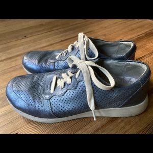 Womens shiny blue dansko leather sneakers size 38